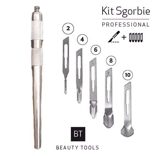 Beauty Tools KIT PROFESSIONALE MANICO SGORBIE + LAME 2 PEZZI X 2,4,6,8,10