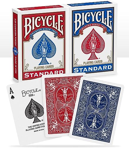 Bicycle Bicycle-2-Pack Index Rider Back 808 Mazzo Standard Confezione Doppia, Colore Rosso e Blu, Poker 62.8 x 88 mm, 1001781, a partire da 14 anni