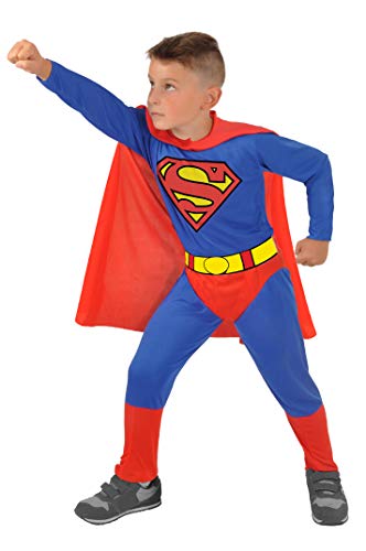 Ciao-Superman Costume Bambino Originale DC Comics (Taglia 3-4 Anni), Colore Blu/Rosso, 11672.3-4